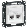Legrand Valena LIFE Zásuvka dátová CAT5E 2xRJ45 pod omietku, biela Legrand Valena LIFE Zásuvka dátová CAT5E 2xRJ45 pod omietku, biela