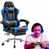 Herné kreslo otočné kancelárske počítačové s podnožkou Herné kreslo otočné kancelárske počítačové s podnožkou