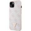 Guess PU 4G Strass Triangle Metal Logo iPhone 15 ružové Guess PU 4G Strass Triangle Metal Logo iPhone 15 ružové