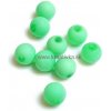 Pogumované sklenené korálky 10mm 1ks sv. zelená (otvor 1mm) Pogumované sklenené korálky 10mm 1ks sv. zelená (otvor 1mm)