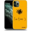 Picasee silikónový čierny obal pre Apple iPhone 11 Pro Max - I am fine Picasee silikónový čierny obal pre Apple iPhone 11 Pro Max - I am fine