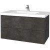 Dreja Kúpeľňová skrinka VARIANTE SZZ2 100 pre umývadlo Metric - D16 Tmavý betón / D16 Tmavý betón Dreja Kúpeľňová skrinka VARIANTE SZZ2 100 pre umývadlo Metric - D16 Tmavý betón / D16 Tmavý betón