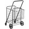 Vevor Skladací nákupný vozík s dvoma košíkmi, 360° kolieska, 110 LBS nosnosť XYCZDSTJ10688G1QGV0 Vevor Skladací nákupný vozík s dvoma košíkmi, 360° kolieska, 110 LBS nosnosť XYCZDSTJ10688G1QGV0