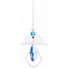 Nefertitis Nebeský anjel Feng Shui záves do okna z kovu a krištáľu modrý korálku NF24434 - cca 17,5 cm Nefertitis Nebeský anjel Feng Shui záves do okna z kovu a krištáľu modrý korálku NF24434 - cca 17,5 cm