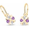 Cutie Jewellery Zlaté detské náušnice C2153-10-X-1 fialová Cutie Jewellery Zlaté detské náušnice C2153-10-X-1 fialová
