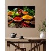 ZUTY Obrazy na stenu - Korenie v drevených miskách Rámovanie: vypnuté plátno na rám, Rozmer: 40x50 cm ZUTY Obrazy na stenu - Korenie v drevených miskách Rámovanie: vypnuté plátno na rám, Rozmer: 40x50 cm