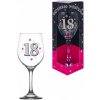 Pohár na víno PAN Dragon s potlačou 18. narodeniny, ružový matný Pohár na víno PAN Dragon s potlačou 18. narodeniny, ružový matný