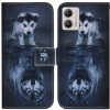 Peňaženkové kožené puzdro na Motorola Moto G13 / G23 / G53 5G - Wolf and Dog Peňaženkové kožené puzdro na Motorola Moto G13 / G23 / G53 5G - Wolf and Dog