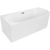 MEXEN/S - Gia voľne stojaca rohová vaňa reliéf ľavá 170 x 80, biela mat, sifón a prepad grafit kartáčovaná 52701708001L-66 MEXEN/S - Gia voľne stojaca rohová vaňa reliéf ľavá 170 x 80, biela mat, sifón a prepad grafit kartáčovaná 52701708001L-66
