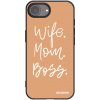 Picasee silikonový černý obal pro Apple iPhone 17e - Boss Mama Picasee silikonový černý obal pro Apple iPhone 17e - Boss Mama