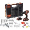 Black&Decker BDCHD18BOA Sada příklepová dvourychlostní aku vrtačka 18 V (BDCHD18) s 2 aku bateriemi 18V/1,5Ah Li-Ion Black&Decker BDCHD18BOA Sada příklepová dvourychlostní aku vrtačka 18 V (BDCHD18) s 2 aku bateriemi 18V/1,5Ah Li-Ion