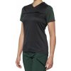 100% RIDECAMP Women's Short Sleeve Charcoal/Forest Green