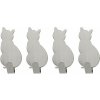 Sada 4 nehrdzavejúcich samolepiacich háčikov Mačka Sada 4 nehrdzavejúcich samolepiacich háčikov Mačka