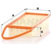 MANN-FILTER Vzduchový filter C3087/2 MANN-FILTER Vzduchový filter C3087/2
