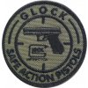 Nášivka GLOCK Safe Action Pistols so SZ 63mm - khaki Nášivka GLOCK Safe Action Pistols so SZ 63mm - khaki