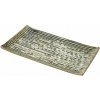MIJ Servírovací tanier CONTOUR 24 x 15 cm zelená keramika