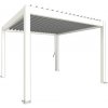 Oceľová pergola 3,5 x 3,5 biela/strieborná-metalíza Oceľová pergola 3,5 x 3,5 biela/strieborná-metalíza