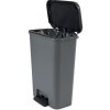 Kôš Curver® COMPATTA BIN, 50 lit., 29.4x49.6x62 cm, čierny/sivý, na odpad, s pedálom Kôš Curver® COMPATTA BIN, 50 lit., 29.4x49.6x62 cm, čierny/sivý, na odpad, s pedálom
