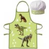 Detská zástera s kuchárskou čiapkou Dinosaur Detská zástera s kuchárskou čiapkou Dinosaur