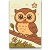 Vymalujsisam.sk Maľovanie podľa čísiel Sova na konári 20 x 30 cm Na plastovej doske