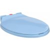 WC sedátko s pomalým sklápěním rychloupínací modré oválné Modrá 145823 WC sedátko s pomalým sklápěním rychloupínací modré oválné Modrá 145823