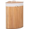 Bambusový kôš na pranie - 73L - rohový - svetlo hnedý Bambusový kôš na pranie - 73L - rohový - svetlo hnedý