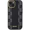 Zadný kryt DKNY PU Leather Checkered Pattern MagSafe pre Apple iPhone 15, čierna Zadný kryt DKNY PU Leather Checkered Pattern MagSafe pre Apple iPhone 15, čierna