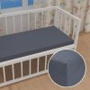 Detské jersey napínacie prestieradlo do postieľky JR-029 Antracitovo sivé 60 x 120 x 10 cm - do postieľky Detské jersey napínacie prestieradlo do postieľky JR-029 Antracitovo sivé 60 x 120 x 10 cm - do postieľky