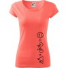 Hory bicykel úsmev - Dámske tričko Pure - L ( Korálová ) Hory bicykel úsmev - Dámske tričko Pure - L ( Korálová )