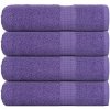 Kúpelňové osušky, 4 ks, fialové, 100x150 cm, bavlna Kúpelňové osušky, 4 ks, fialové, 100x150 cm, bavlna