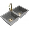 MEXEN/S MEXEN/S - Mario granitový drez 2-bowly vrátane batérie Rita, šedý 6504-71-670300-50 MEXEN/S MEXEN/S - Mario granitový drez 2-bowly vrátane batérie Rita, šedý 6504-71-670300-50