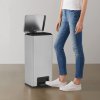 vidaXL Smetný kôš s pedálom proti odtlačkom prstov 30 l strieborný nehrdzavejúca oceľ vidaXL Smetný kôš s pedálom proti odtlačkom prstov 30 l strieborný nehrdzavejúca oceľ