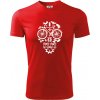 Bike lebka - Pánske tričko Fantasy športové - 2XL ( Červená ) Bike lebka - Pánske tričko Fantasy športové - 2XL ( Červená )