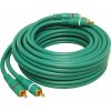 2 RCA zástrčky - 2 RCA zástrčky 1,5 m zelené 2 RCA zástrčky - 2 RCA zástrčky 1,5 m zelené