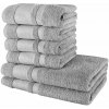 Sada 6 kusov bavlnenej osušky a uteráka Ates sivá EMI Sada 6 kusov bavlnenej osušky a uteráka Ates sivá EMI