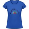 Akciové Dámske Tričko Soft-Style Gildan - Dúha s nápisom - Beautiful like a rainbow - Royal Blue - XL - Dámske Akciové Dámske Tričko Soft-Style Gildan - Dúha s nápisom - Beautiful like a rainbow - Royal Blue - XL - Dámske