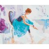 ZUTY Maľovanie podľa čísel DIEVČA BALETKOU Rámovanie bez rámu a bez vypnutia plátna Rozmer 80 x 100 cm