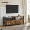 VASAGLE Televízny stolík s dvoma zásuvkami 120 x 50 x 40 cm hnedý VASAGLE Televízny stolík s dvoma zásuvkami 120 x 50 x 40 cm hnedý
