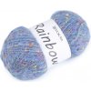 Pletacia priadza mohérová Rainbow 100 g modrá svetlá 1ks Pletacia priadza mohérová Rainbow 100 g modrá svetlá 1ks