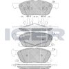 Sada brzdových platničiek kotúčovej brzdy ICER BRAKES 182250 Sada brzdových platničiek kotúčovej brzdy ICER BRAKES 182250