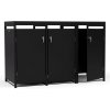 Blumfeldt BinSafe box na odpadky 3 odpadkové koše 240 l pozinkovaná oceľ KG29-3door-black-pl Blumfeldt BinSafe box na odpadky 3 odpadkové koše 240 l pozinkovaná oceľ KG29-3door-black-pl