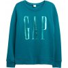 GAP V-Logo Doorbuster Crew tyrkysová