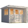 Weka Drevený záhradný domček Amberley 28mm V4, sivá-biela, 300 x 300 cm Weka Drevený záhradný domček Amberley 28mm V4, sivá-biela, 300 x 300 cm