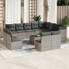 Záhradný nábytkový set ratan VidaXL sivý, 13-dielny Záhradný nábytkový set ratan VidaXL sivý, 13-dielny