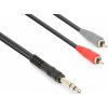 Vonyx CX328-1 kábel 6,3 mm stereo jack (M) - 2x RCA (M) 1,5m Vonyx CX328-1 kábel 6,3 mm stereo jack (M) - 2x RCA (M) 1,5m