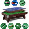 Biliardový stôl Vip Extra 9 FT višňovo/zelený s nadstavcom ping-pong/doska Biliardový stôl Vip Extra 9 FT višňovo/zelený s nadstavcom ping-pong/doska