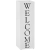 vidaXL Stojan na dáždniky, nápis Welcome oceľový biely vidaXL Stojan na dáždniky, nápis Welcome oceľový biely