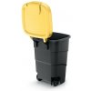 Prosperplast Wheeler 95 l antracit so žltým vekom NBWB95-120C