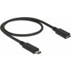 Delock 85532 USB-C USB-C ® zástrčka USB-C ® zásuvka 0.50m černý