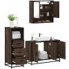 vidaXL 3-dielna sada kúpeľňového nábytku hnedý dub spracované drevo vidaXL 3-dielna sada kúpeľňového nábytku hnedý dub spracované drevo